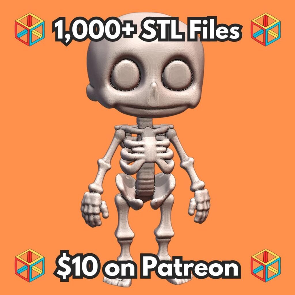 Cute Skeleton Figurine for Halloween Decor MineeForm FDM 3D Print STL File