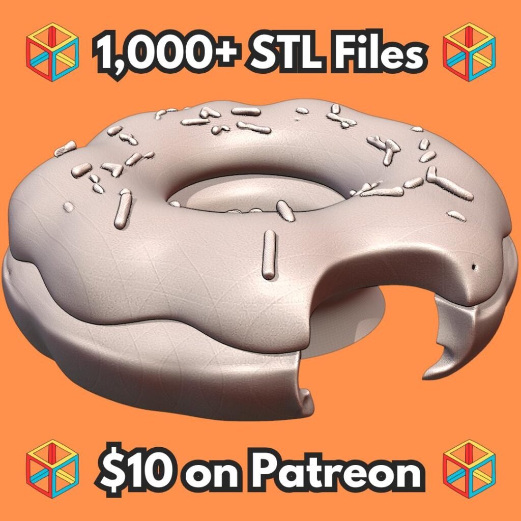 Donut Shaped Pet Hide with Frosted Sprinkles Design for Small Animals MineeForm FDM 3D Print STL File