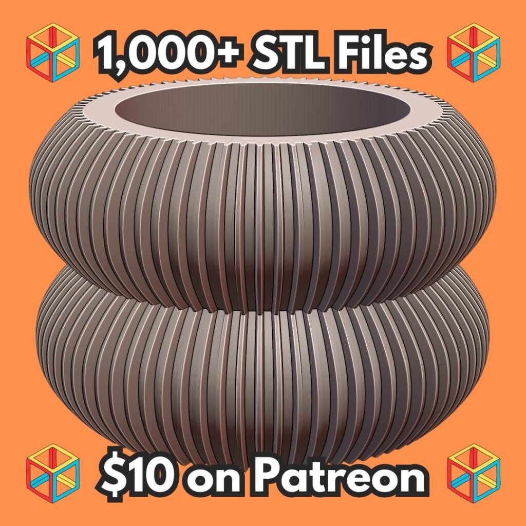 Double Stacked Ribbed Planter for Modern Indoor Spaces MineeForm FDM 3D Print STL File