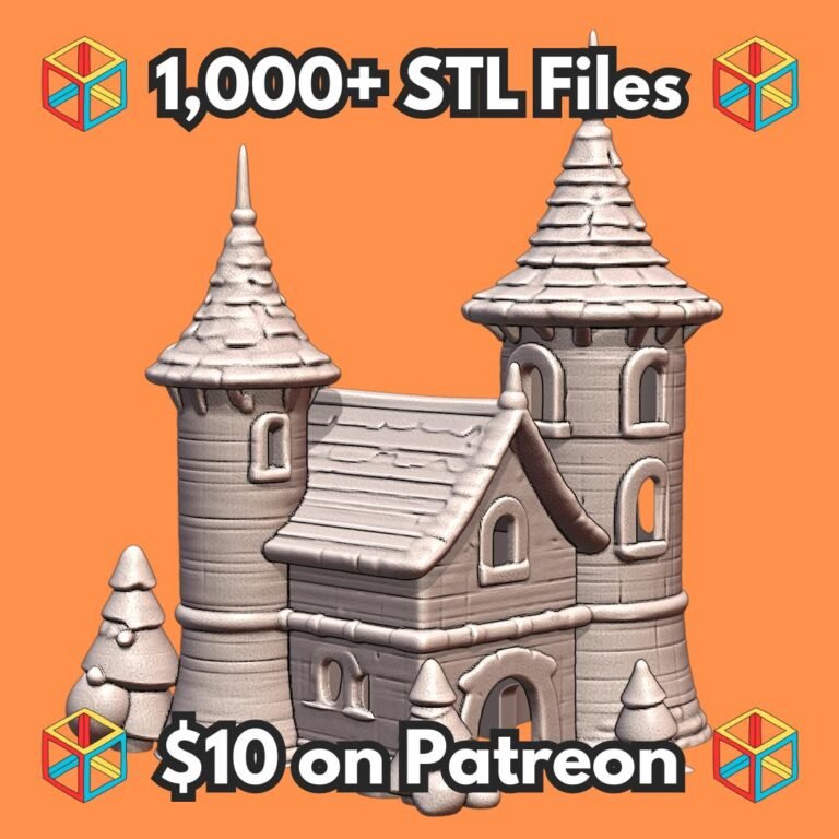 Enchanted Winter Castle Pet Hide for Small Animals MineeForm FDM 3D Print STL File