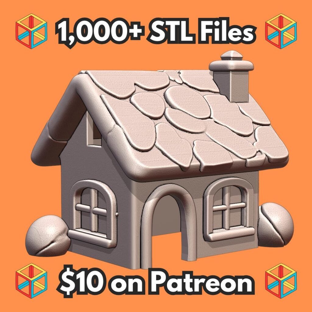 Fairy Tale Cottage Themed Pet Hide for Small Animals MineeForm FDM 3D Print STL File