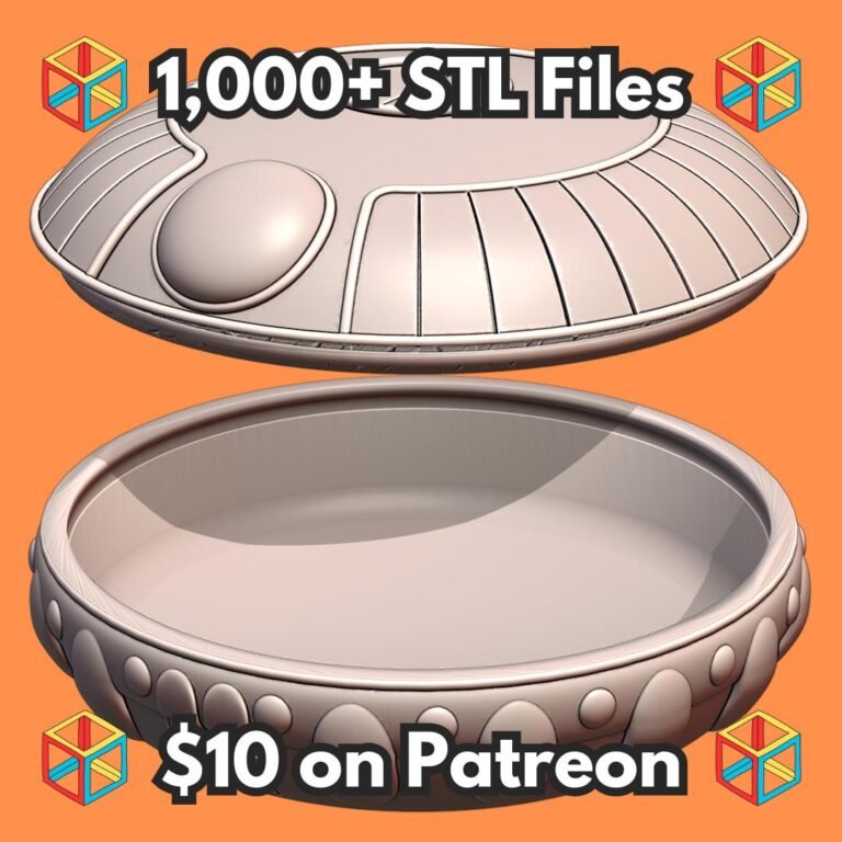 Frieza Spaceship Container with Removable Lid Inspired by Dragon Ball Z MineeForm FDM 3D Print STL File
