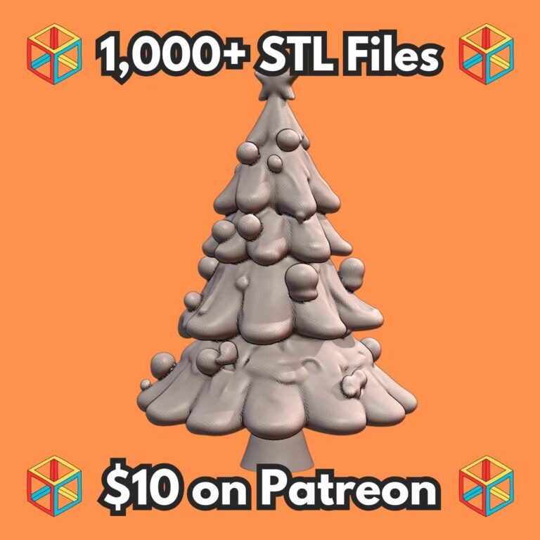 Frosted Christmas Tree with Star for Festive Decor MineeForm FDM 3D Print STL File