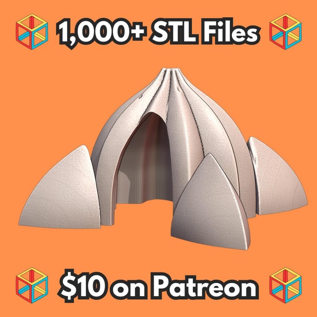 Futuristic Dome Reptile Hide with Textured Panels for Terrariums MineeForm FDM 3D Print STL File