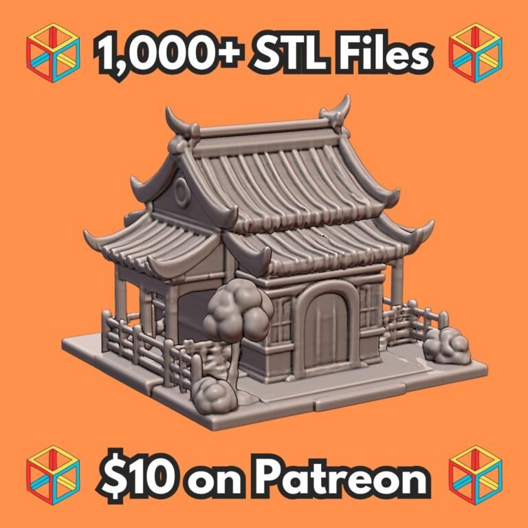 Garden Statue Asian-Inspired Pagoda for Fairy Scenes MineeForm FDM 3D Print STL File