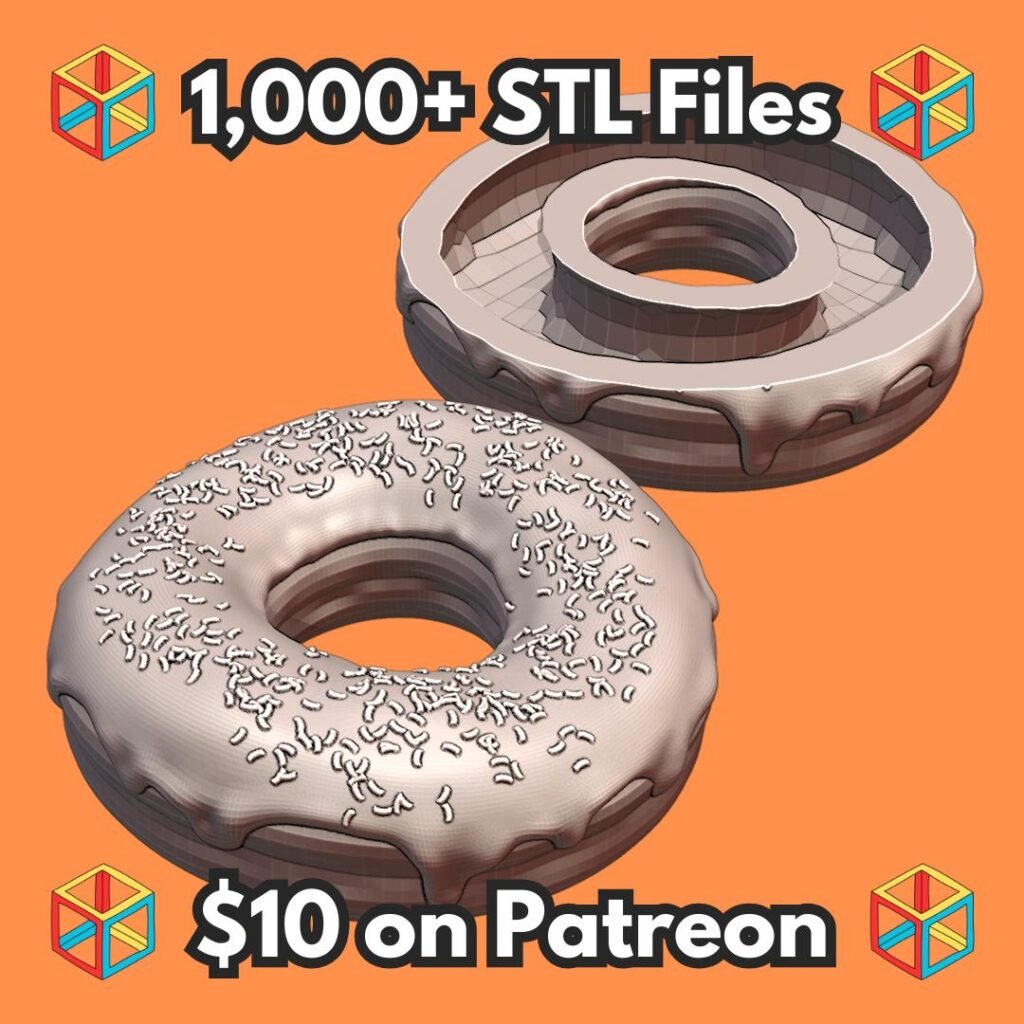 Glazed Donut with Secret Compartment (Requires Pausing During Print) MineeForm FDM 3D Print STL File