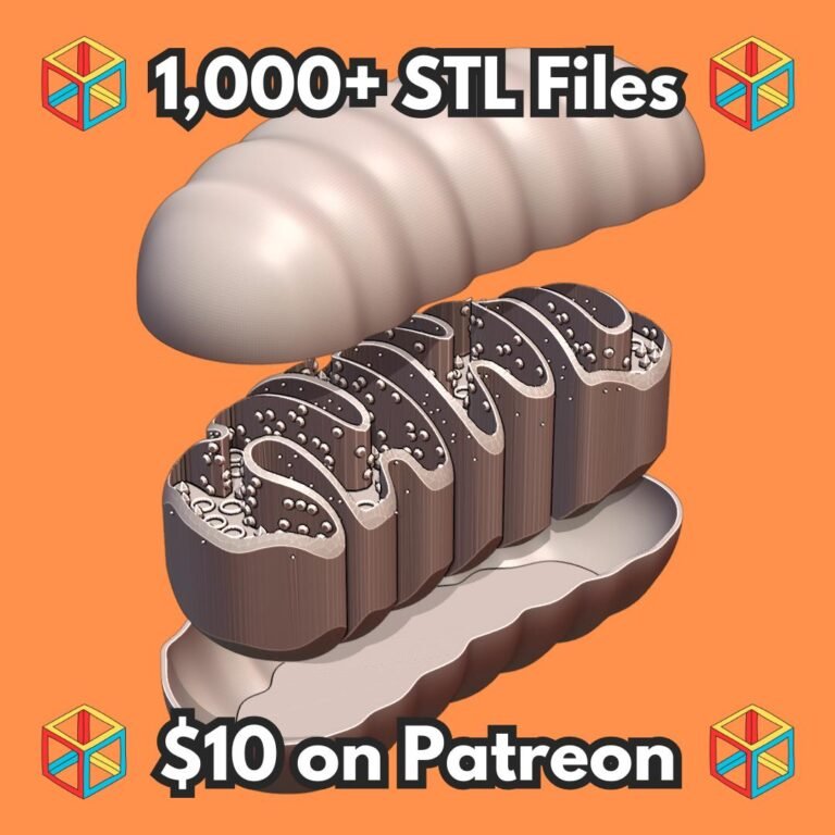 Highly Detailed Mitochondria Educational Model MineeForm FDM 3D Print STL File