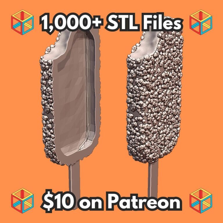 Ice Cream Bar with Secret Compartment (Requires Pausing During Print) MineeForm FDM 3D Print STL File