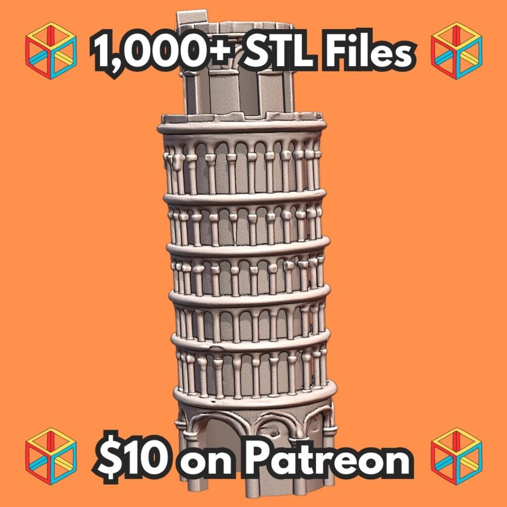 Leaning Tower of Pisa Architectural Ornament for Home Decor MineeForm FDM 3D Print STL File
