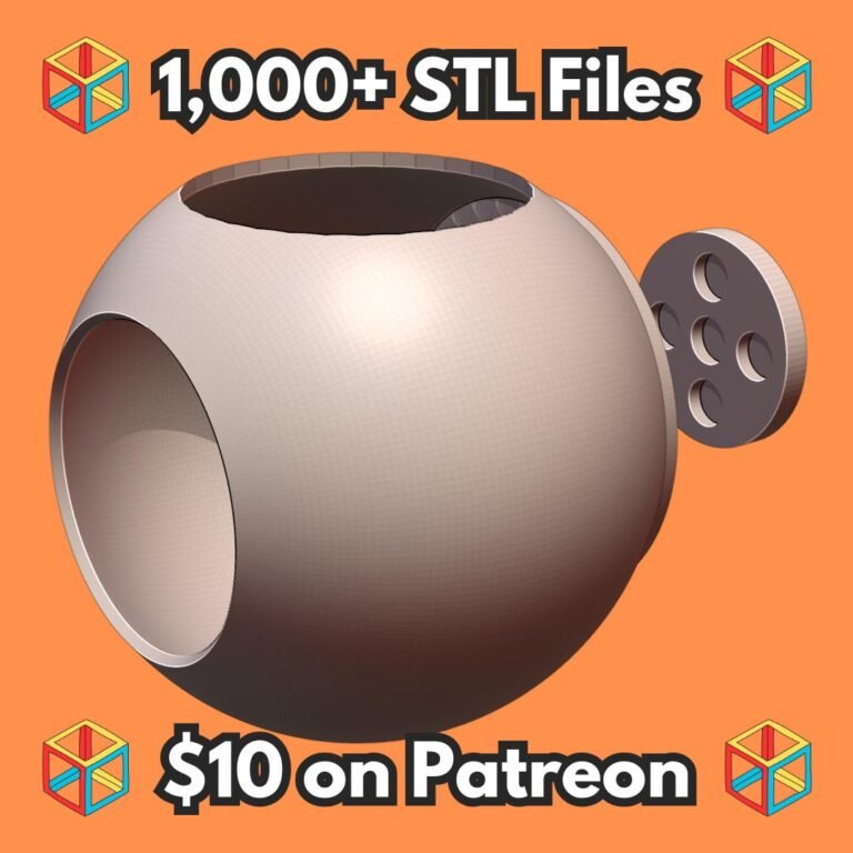 Magnetic Ball Shaped Hide for Fish Tank or Glass Terrarium (Uses 8mm x 2mm Magnets) MineeForm FDM 3D Print STL File