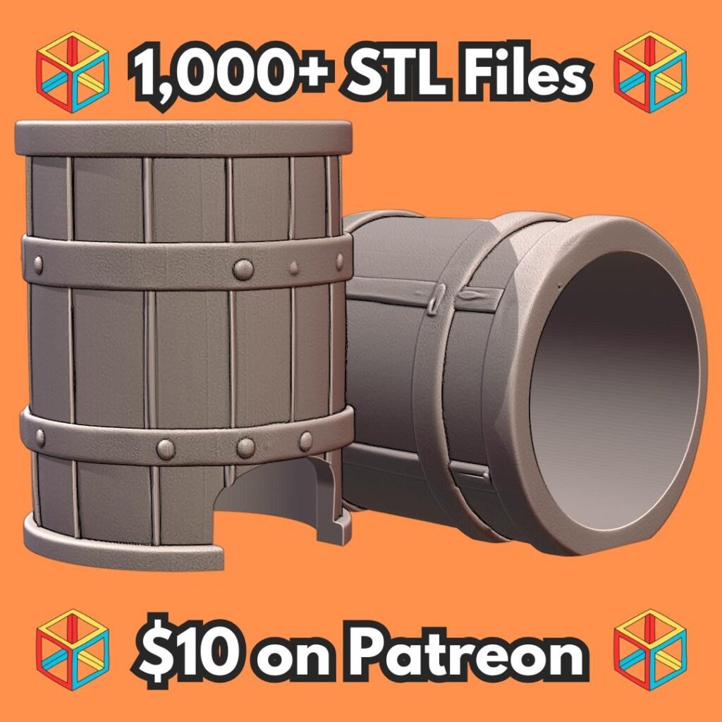 Medieval Barrel Tunnel Pet Hide for Small Animals MineeForm FDM 3D Print STL File
