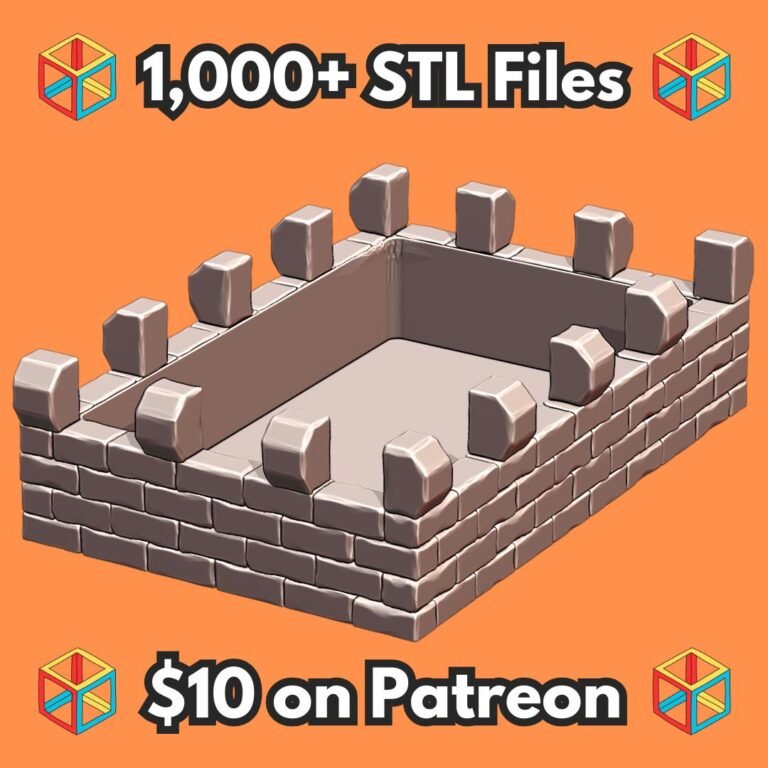 Medieval Castle Wall Shaped 3x5 Inch Index Note Card Holder MineeForm FDM 3D Print STL File