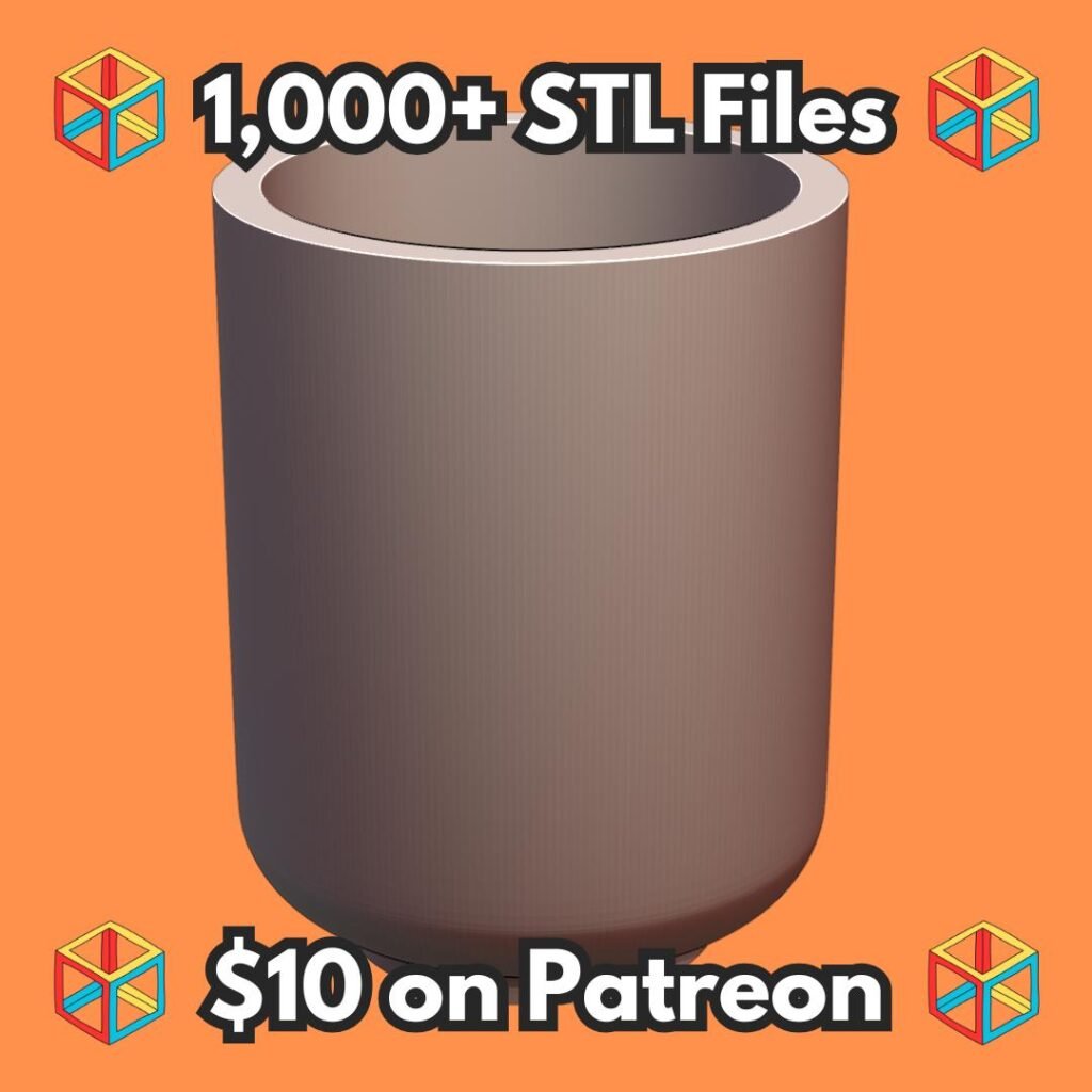 Minimalist Cylindrical Planter with Smooth Design for Indoor Use MineeForm FDM 3D Print STL File