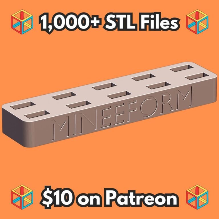 Minimalist USB Thumb Drive Holder with Company Branding MineeForm FDM 3D Print STL File