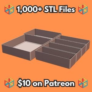 Modular Kitchen Drawer Organizer Set with Various Sizes MineeForm FDM 3D Print STL File