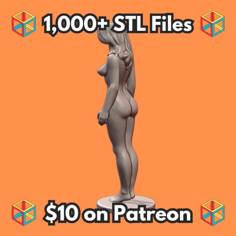 NSFW Artistic Nude Woman Sculpture for Collectors MineeForm FDM 3D Print STL File