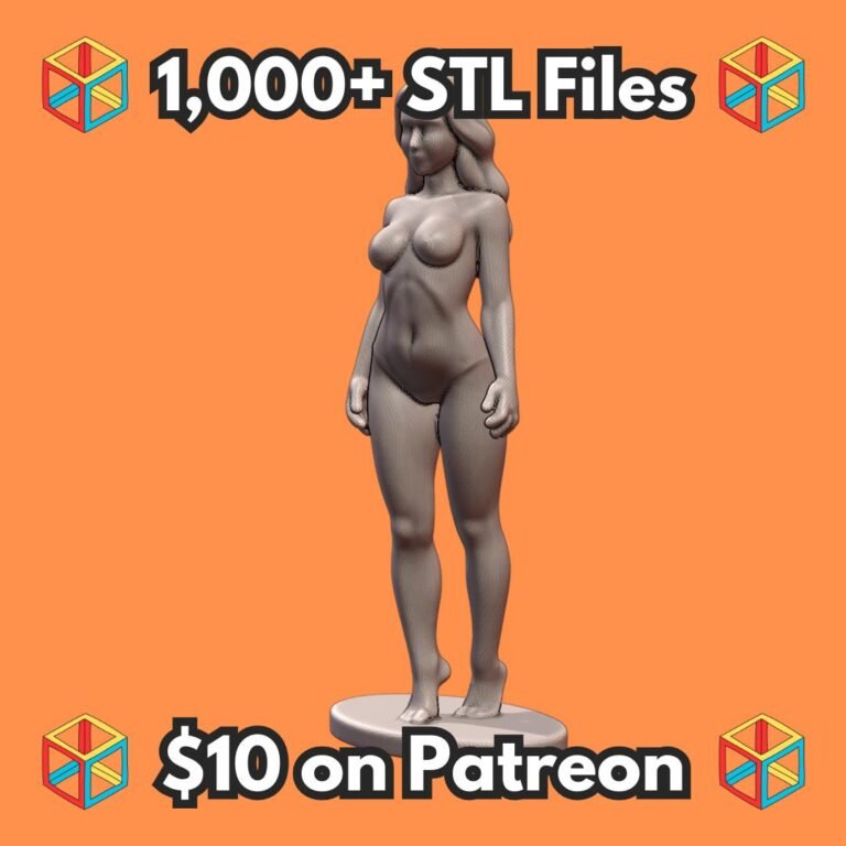 NSFW Nude Female Figurine in Standing Pose MineeForm FDM 3D Print STL File