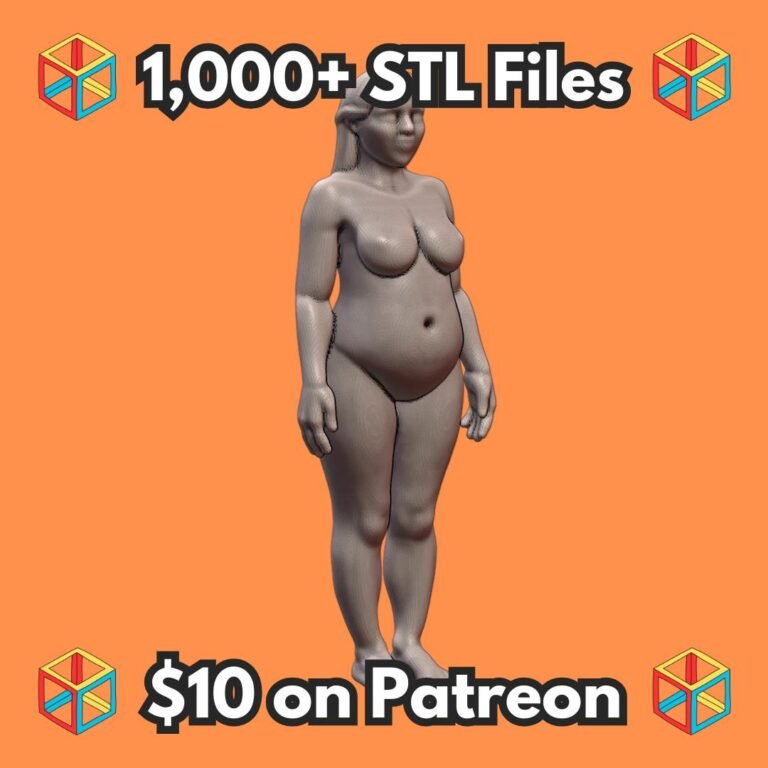 NSFW Realistic Nude Female Figurine with Natural Curves MineeForm FDM 3D Print STL File