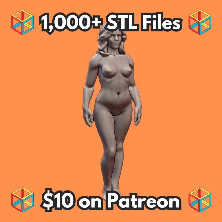 NSFW Regular Looking Nude Female Sculpture in Walking Position MineeForm FDM 3D Print STL File