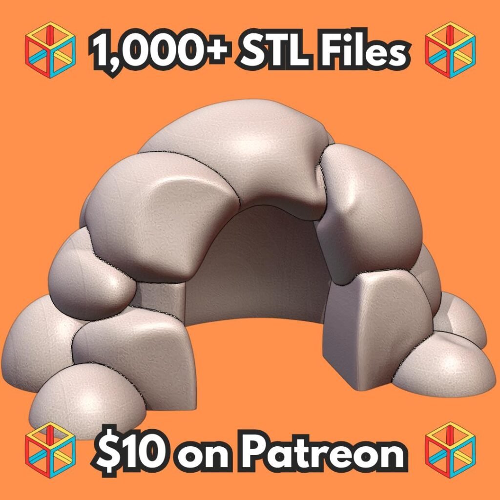 Natural Rock Formation Pet Hide for Terrariums and Reptile Habitats MineeForm FDM 3D Print STL File