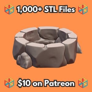 Pet Cat Dog Stone Feeding Bowl for Cozy Pet Settings MineeForm FDM 3D Print STL File