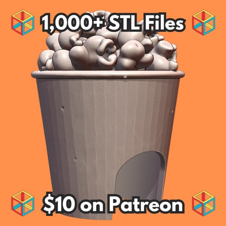 Popcorn Shaped Planter with Textured Exterior Design MineeForm FDM 3D Print STL File
