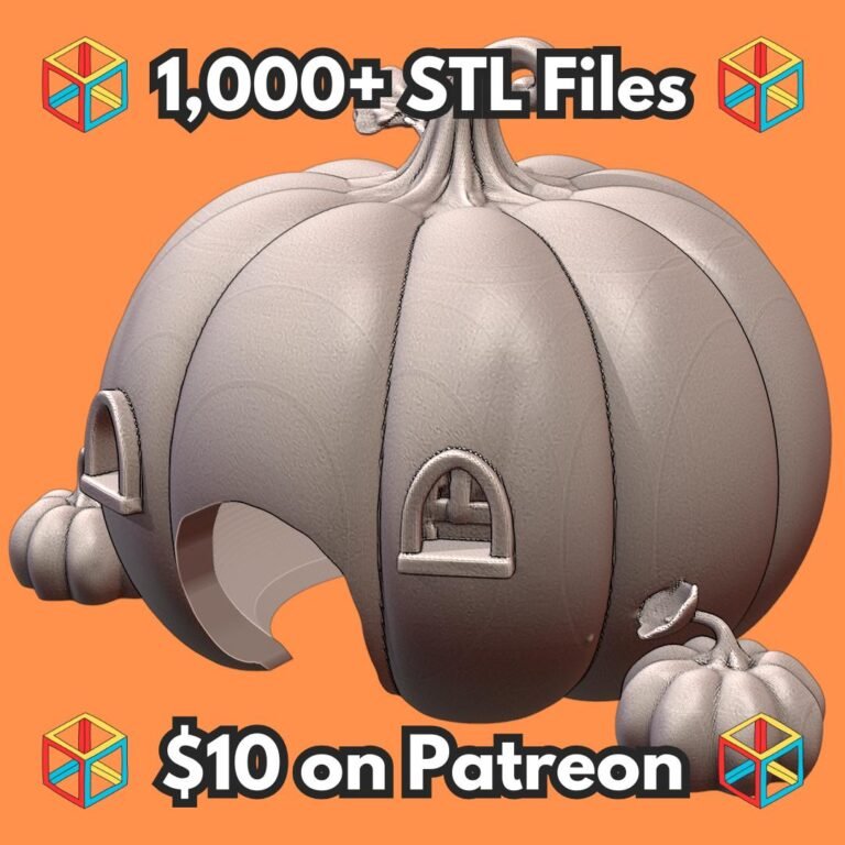 Pumpkin Themed Reptile Hide for Terrariums and Small Pets MineeForm FDM 3D Print STL File