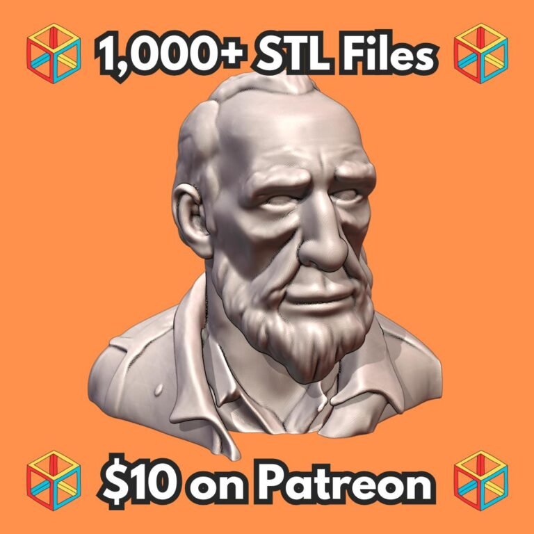 Quarter Scale Wise Old Man Character Bust Collectible MineeForm FDM 3D Print STL File