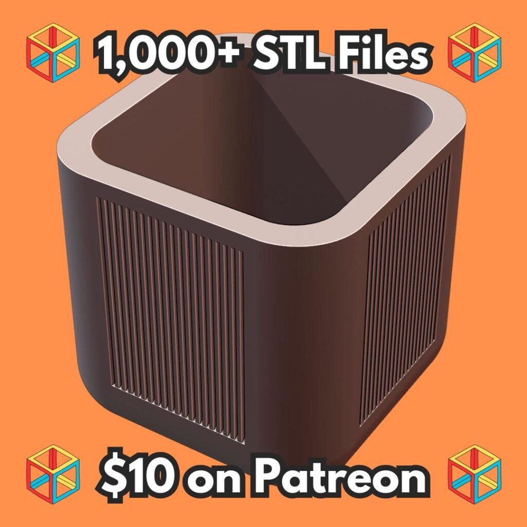 Rectangular Ribbed Planter for Modern Indoor Decor MineeForm FDM 3D Print STL File