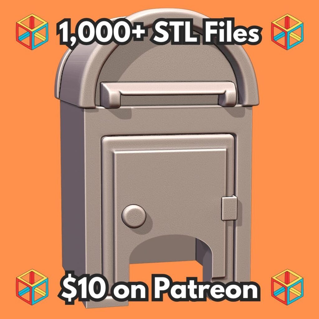Retro Postbox Themed Reptile Hide for Terrariums MineeForm FDM 3D Print STL File