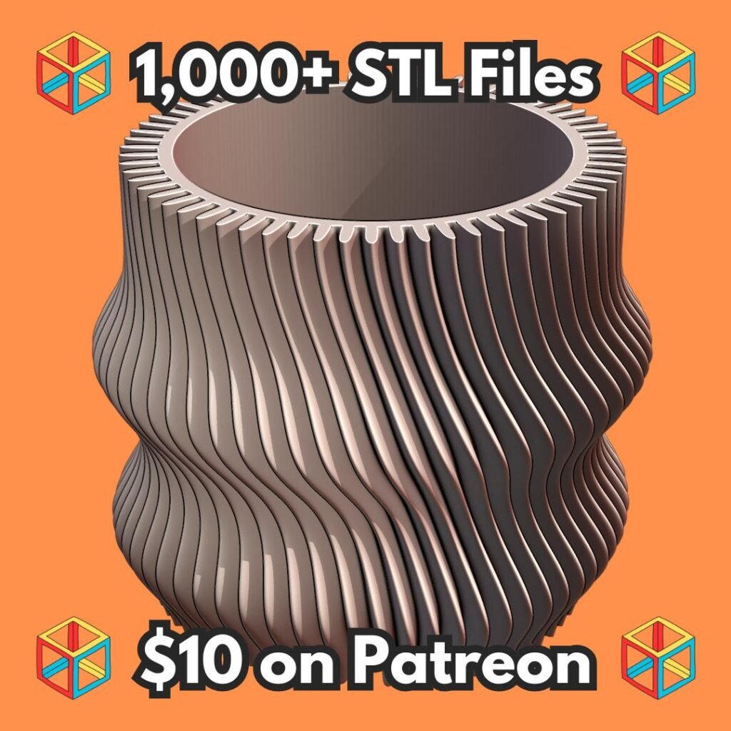 Rippled Wave Design Planter for Modern Indoor Decor MineeForm FDM 3D Print STL File