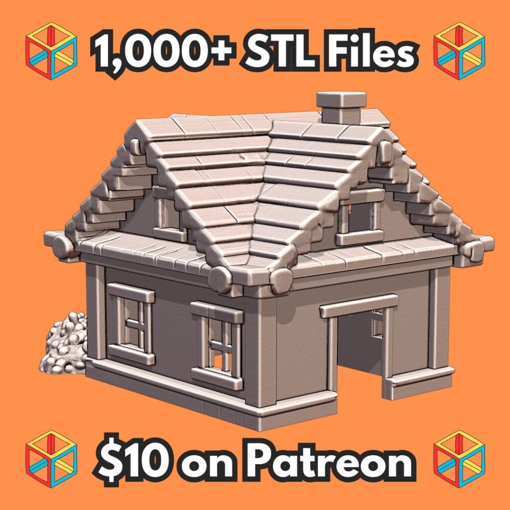 Rustic Cottage Pet Hideaway for Small Animals and Reptiles MineeForm FDM 3D Print STL File