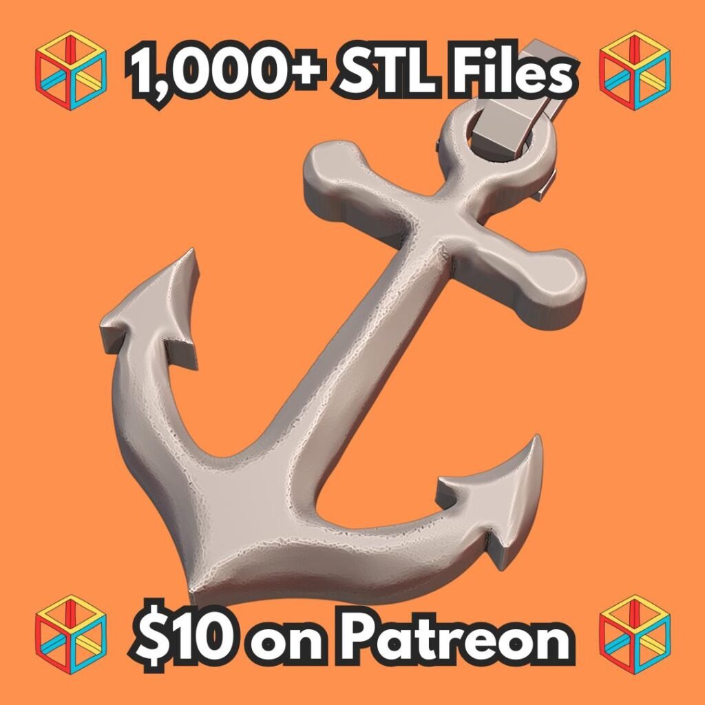 Rusty Anchor Pendant Necklace for Nautical Fashion MineeForm FDM 3D Print STL File