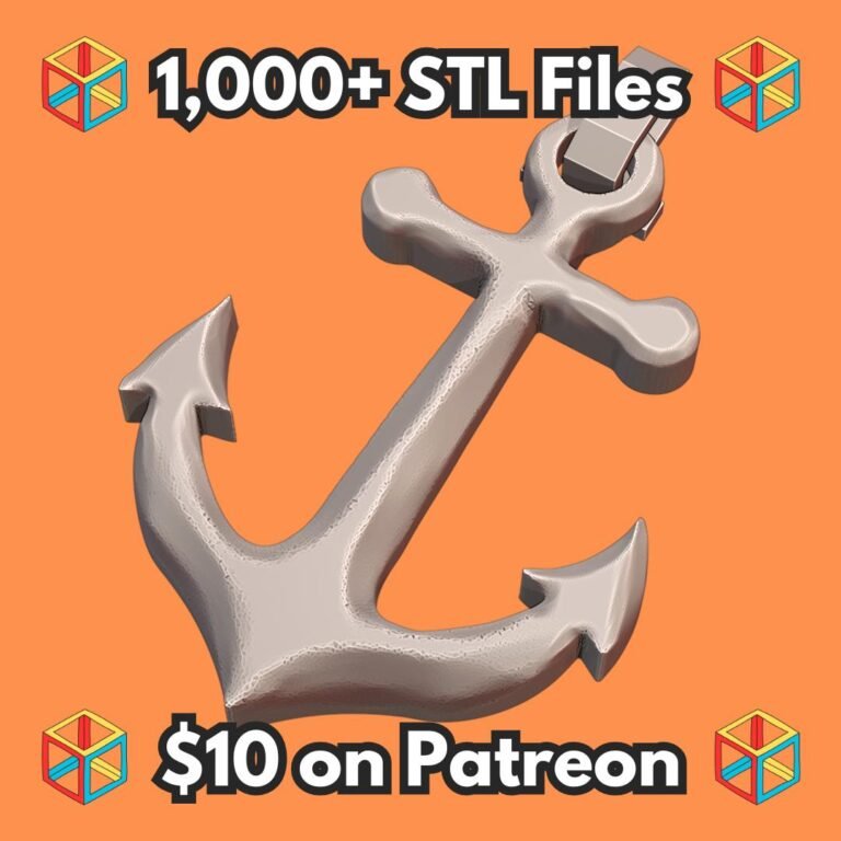 Rusty Anchor Pendant Necklace for Nautical Fashion MineeForm FDM 3D Print STL File