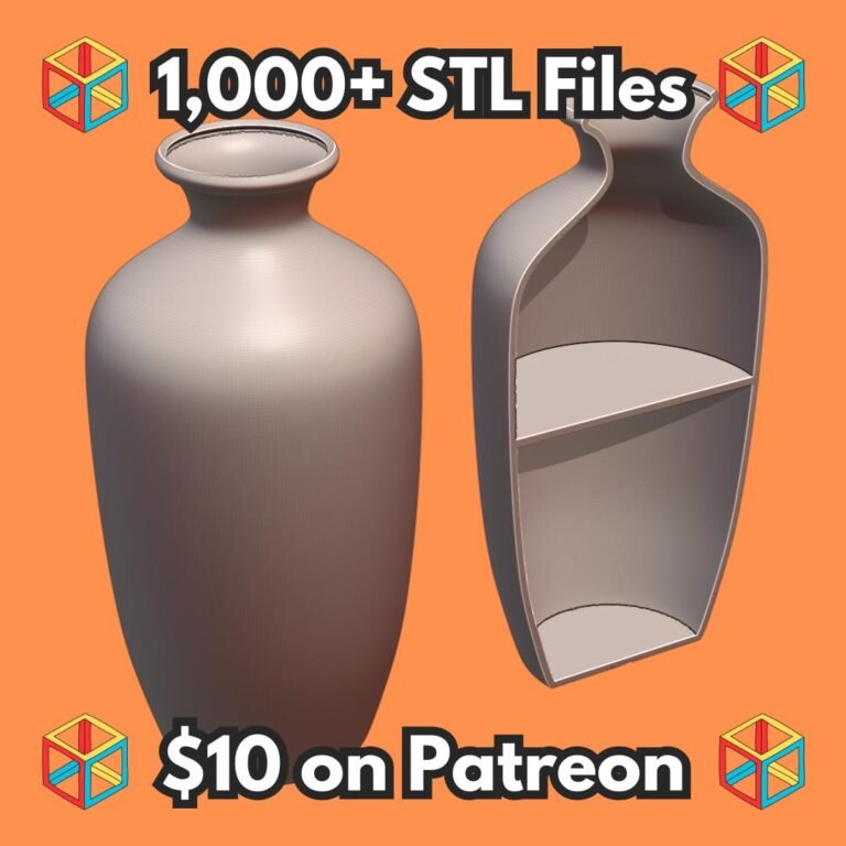 Simple Flower Vase with Hidden Compartment for Valuables (Requires Pausing During Print) MineeForm FDM 3D Print STL File