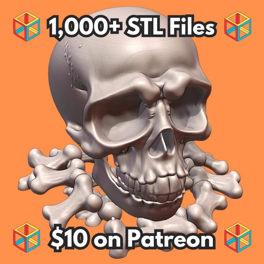 Skull With Bone Accents for Halloween Decor Display MineeForm FDM 3D Print STL File