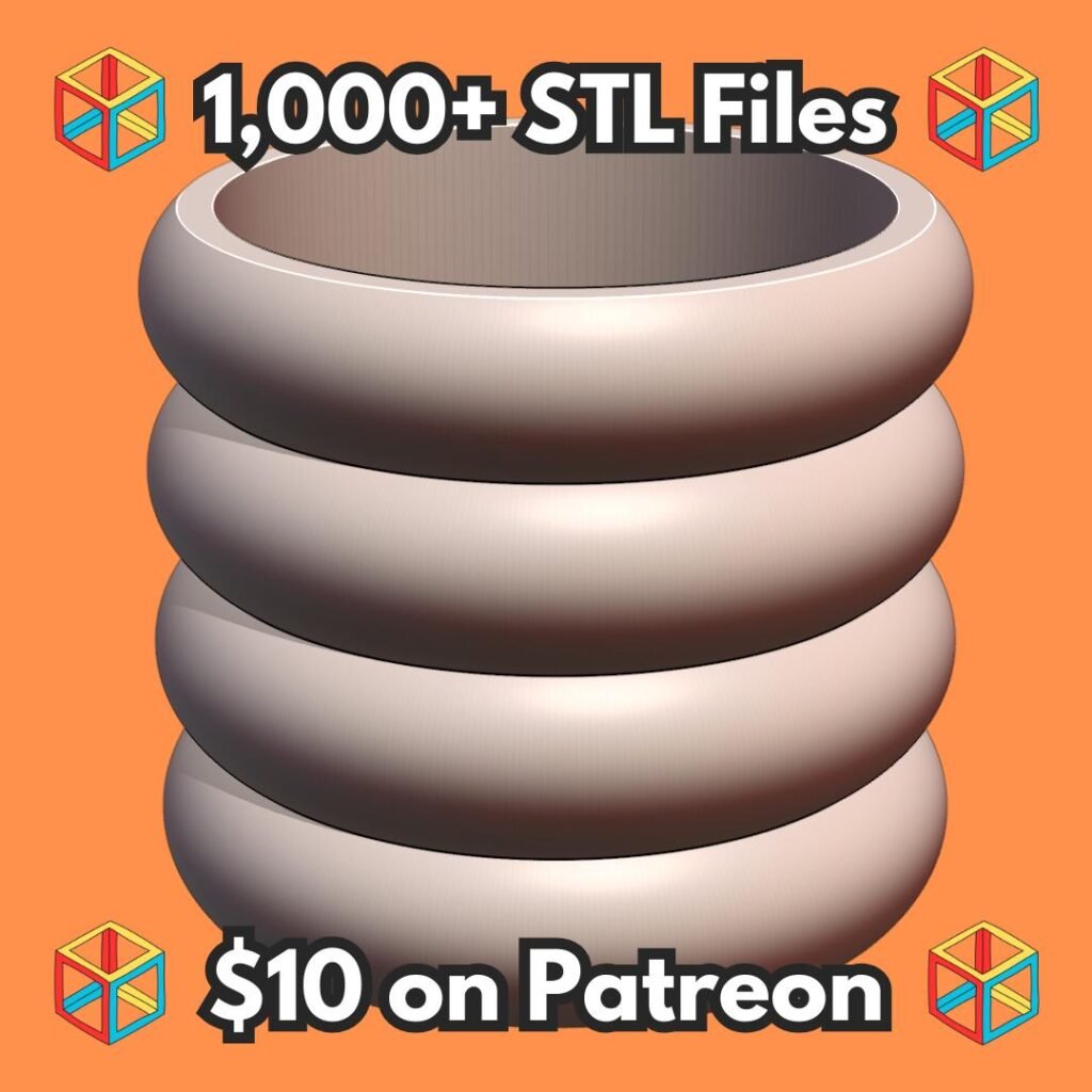 Stacked Ribbed Planter with Bold Rounded Design for Indoor Plants MineeForm FDM 3D Print STL File