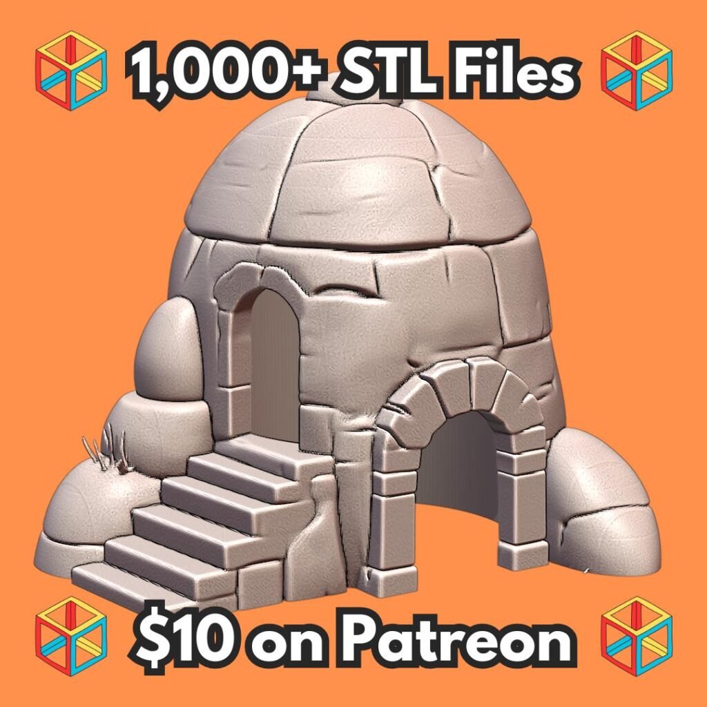 Stone Fortress Dome Pet Hide with Staircase for Reptiles and Small Animals MineeForm FDM 3D Print STL File