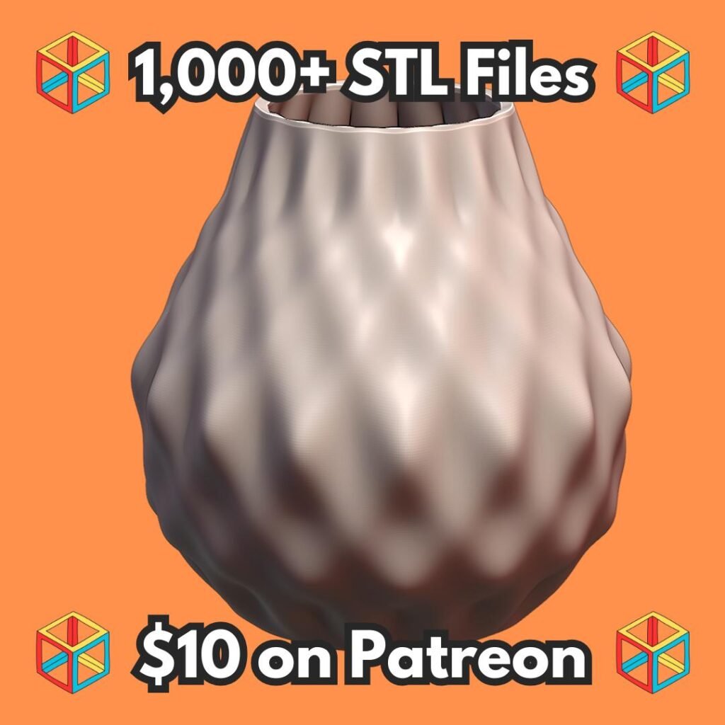 Textured Round Planter with Ribbed Design for Indoor Use MineeForm FDM 3D Print STL File