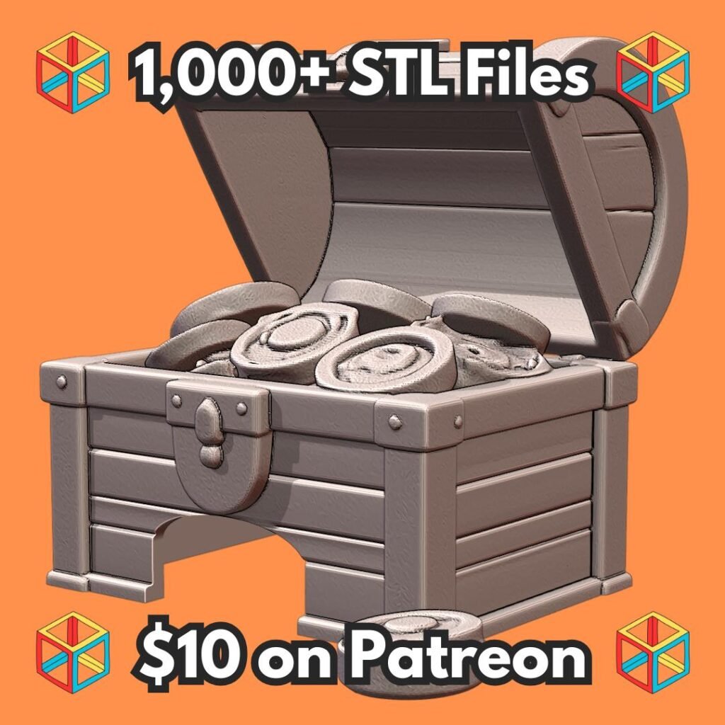 Treasure Chest Replica with Lid and Decorative Coins for Display or Play MineeForm FDM 3D Print STL File