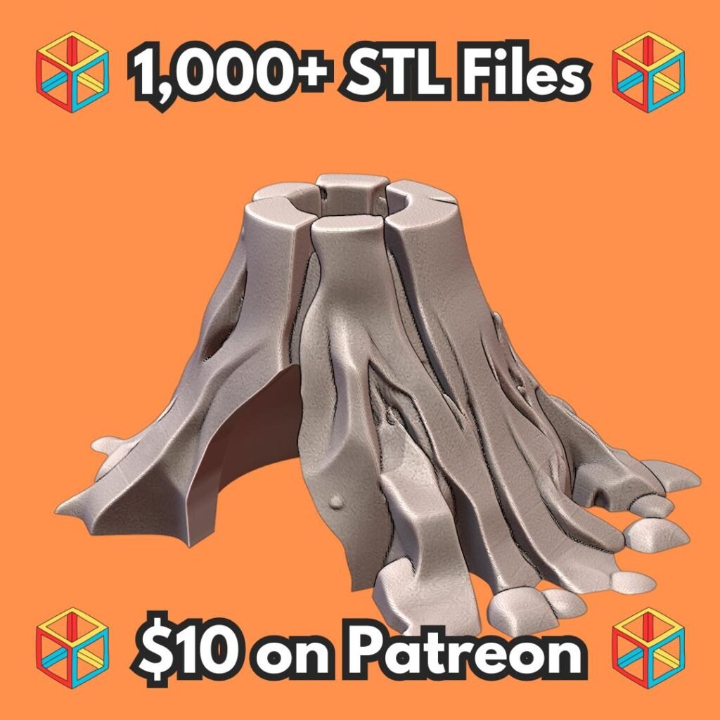Tree Stump Shaped Pet Hide with Natural Design for Terrariums MineeForm FDM 3D Print STL File
