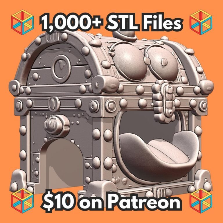 Whimsical Treasure Chest Pet Hide for Small Animals MineeForm FDM 3D Print STL File