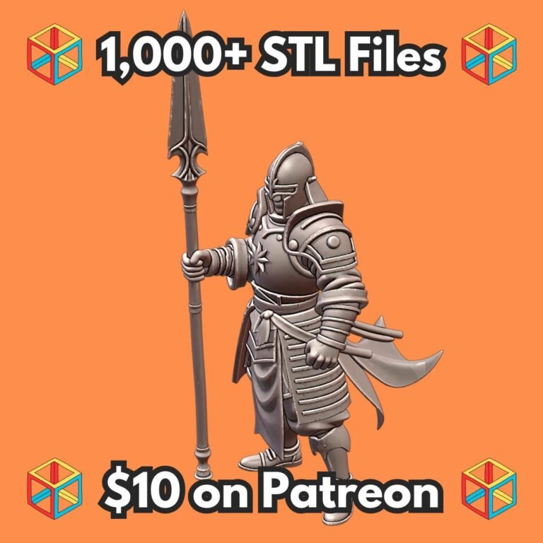 28mm Ancient Warrior with Spear and Ornate Armor Detailing MineeForm FDM 3D Print STL File