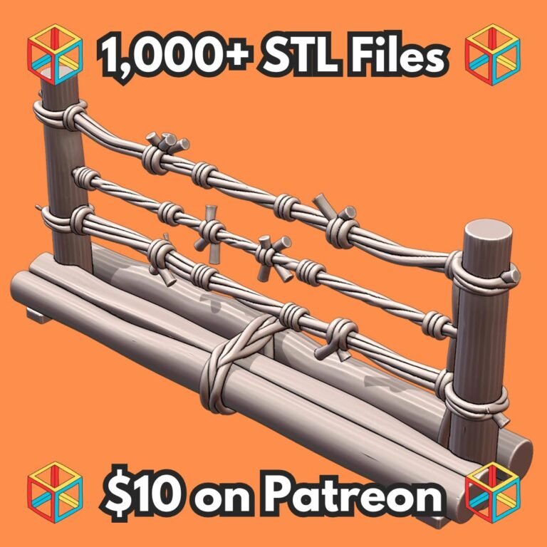 28mm WW2 Barbed Wire Defensive Barricade Structure MineeForm FDM 3D Print STL File