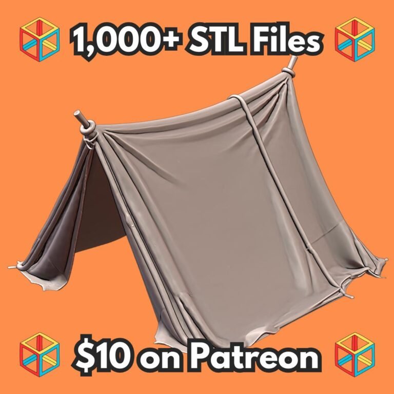28mm WW2 Military Canvas Tent Shelter Realistic Historical Model MineeForm FDM 3D Print STL File