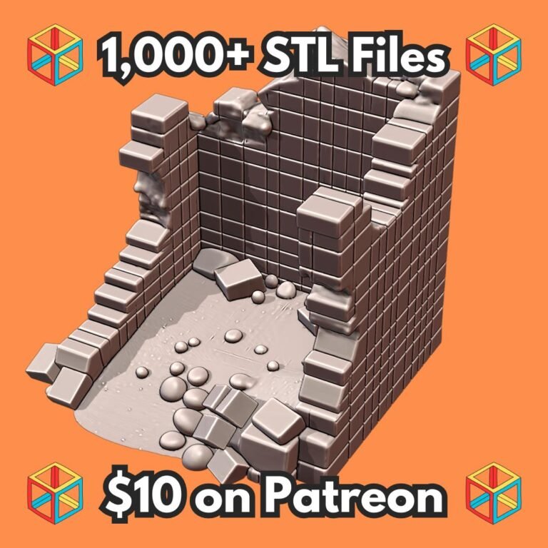 28mm WW2 Ruined Bathroom Tiles Debris Scene MineeForm FDM 3D Print STL File