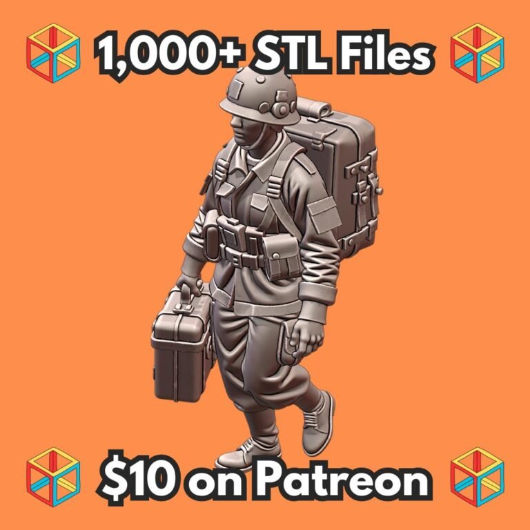 28mm WW2 Soldier with Backpack and Helmet in Combat Gear MineeForm FDM 3D Print STL File