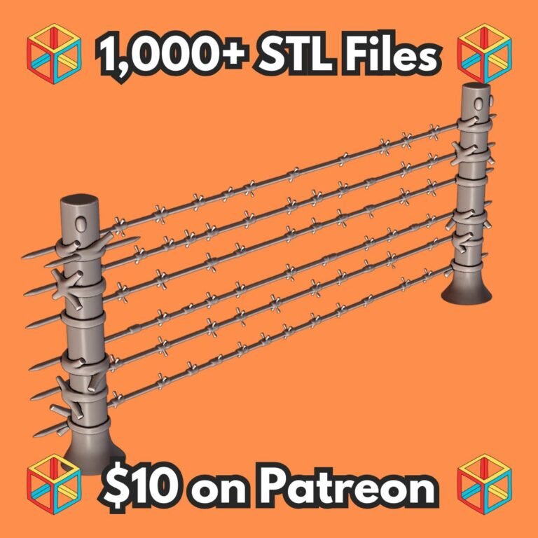 28mm WW2 WW1 Barbed Wire Fence Post Defense Fortification MineeForm FDM 3D Print STL File