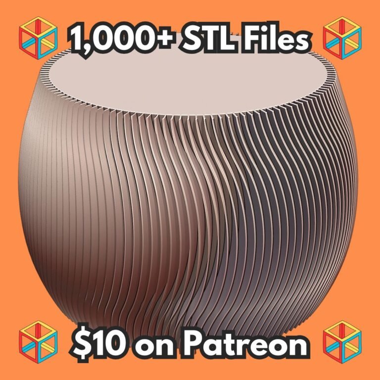 Contemporary Ribbed Planter with Elegant Curved Design Vase Mode MineeForm FDM 3D Print STL File