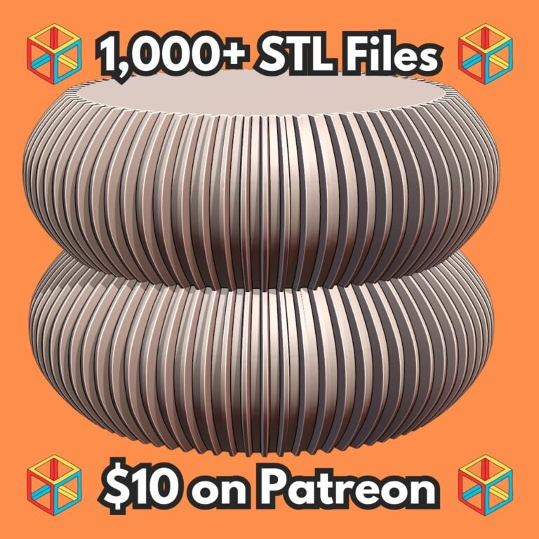 Double Stacked Ribbed Planter for Modern Indoor Spaces Vase Mode MineeForm FDM 3D Print STL File